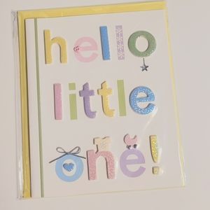 NEW BABY GREETING CARD HELLO LITTLE ONE